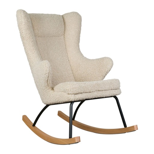 [452637] ZETEL, Chair De Luxe, boucle sheep, ecru Rocking Adult, uni, textiel/hout, schommelstoel, 2022