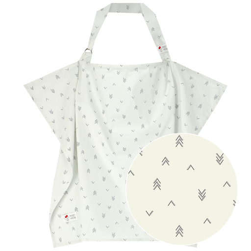 [411301] BORSTVOEDINGSDOEK, schort, mountain views, groen, all over figurenprint, katoen, model: schort, Nursing Cover