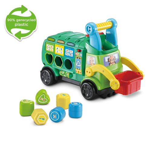 [413144] LOOPHULP, Sorteer & Leer Recycletruck, Vuilniswagen, groen, kunststof, +muziek, +activities, vanaf 12 maanden