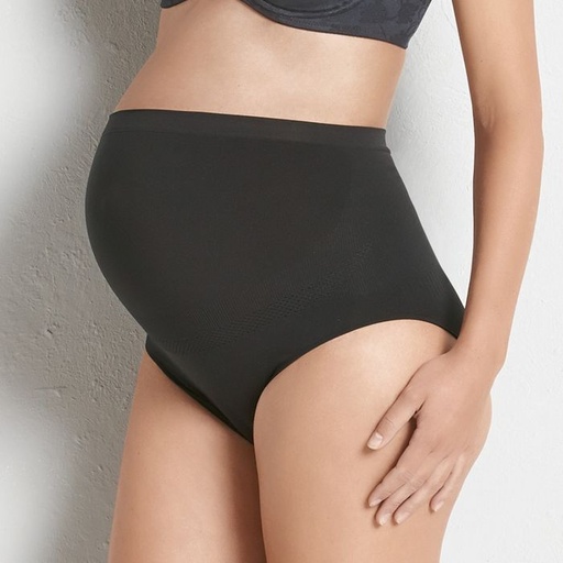 SLIP, Soft & Seamless, M, zwart, uni, microfiber, naadloss, meegroeiend, met buikband over de buik