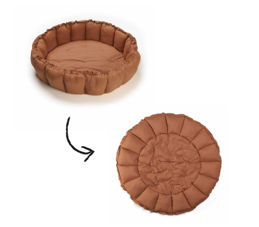 [452226] Play & Go | Speeltapijt Coco Bloom Organic Cotton Tawny Brown Dia 130cm