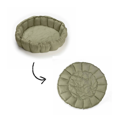 [452227] SPEELTAPIJT, Bloom, meadow green, uni, textiel, vanaf 0 maand, 3-in-1, speelmat/babynest/opbergzak, 2022