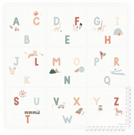 [461659] PUZZELMAT, EEVAA, alphabet, 2 in 1 Puzzle Mat & Storage Box, aop alfabet /aop motief, kunststof, vanaf 0 maand