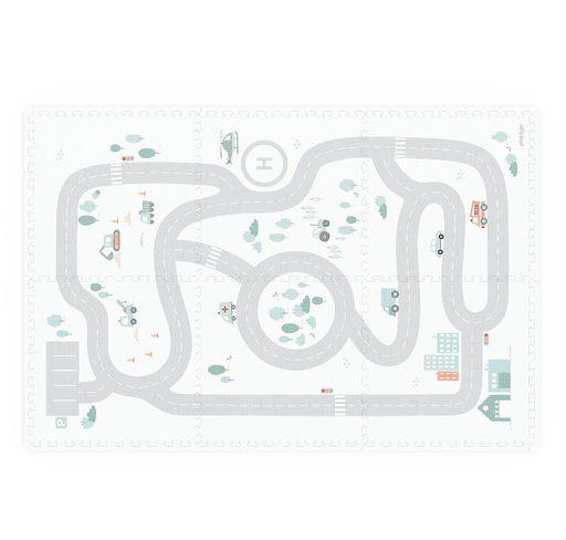 [461661] PUZZELMAT, EEVAA, road, 2 in 1 Puzzle Mat & Storage Box, ao stratenplan/aop over motief, kunststof, vanaf 0 maand
