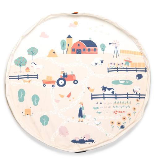 [467827] OPBERGZAK, Original, farm, aop boerderij tafereel, rond, katoen, Dia140cm, opvouwbaar, 1 stuk(s), 2023