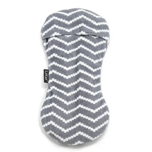 [460097] HOES VR WARMTEKUSSEN, Woller, silver grey , zilver/grijs, all over zigzagmotief, velours