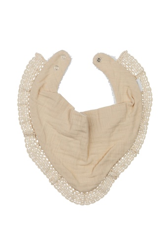 [475886] SPUUGDOEKJE, Bandana, Boho sand, ecru, uni, drukknopensluiting, 27x1cm, tetra, 1 stuk(s), 2023