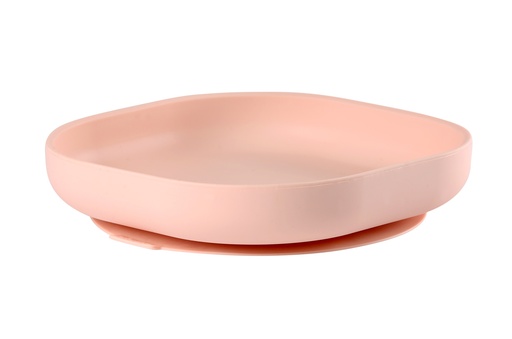 [338101] Beaba | Plat Bord Silicone met Zuignap Pink