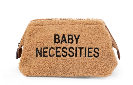 [400719] TOILETTAS, Baby Necessities Teddy, beige, bruin, uni/print baby necessities, 27x15x13cm, teddy, rits