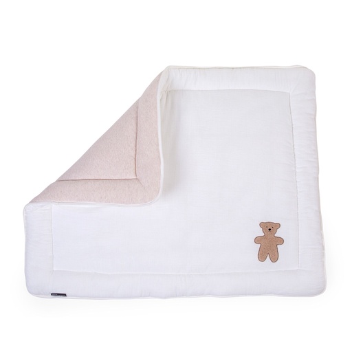 [442475] PARKLEGGER, 75x95cm, Teddy, bruin/ecru, broderie beer/uni, tetra/jersey, kadermodel