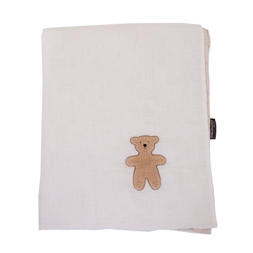 [442525] Childhome | Deken Teddy Bruin/Ecru 80x100cm 