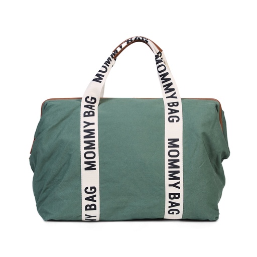[462837] VERZORGINGSTAS, Mommy Bag, green, Canvas, uni/print Mommy Bag, met luiermat, +schouderriem, Signature, 2023