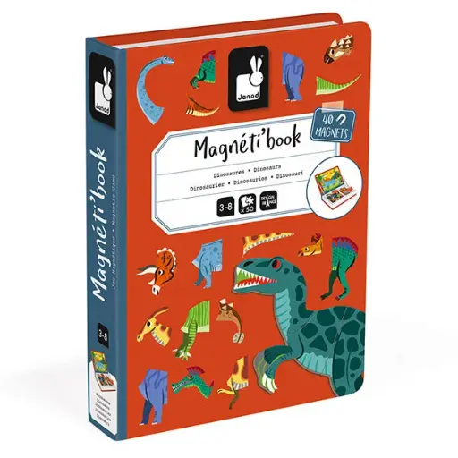 [118471920] Janod magneetboek Dinosaurussen 50st 3-8jr