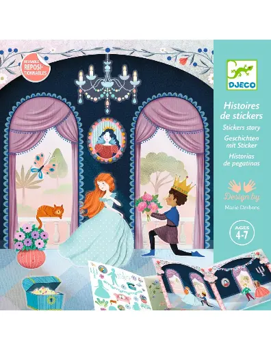 [136931799] Djeco stickerboek kasteelleven 4-7jr