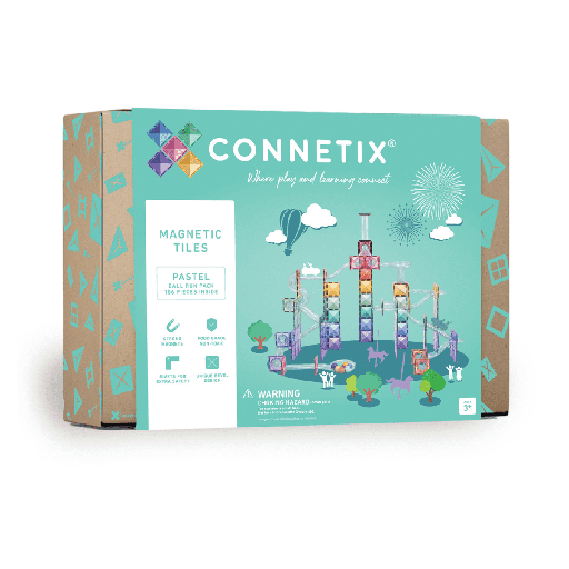 [139961855] Connetix Tiles 106 Piece Pastel Ball Run Pack magneetblokken