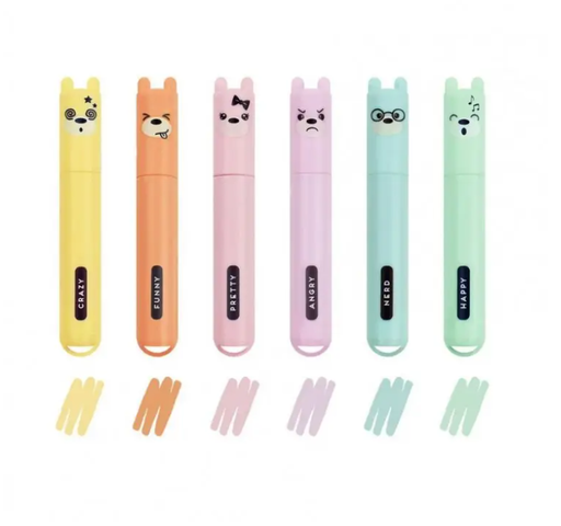 [143350478] Legami | Stift Teddy's Style Teddy Bear Mini Highlighters 6-pack 