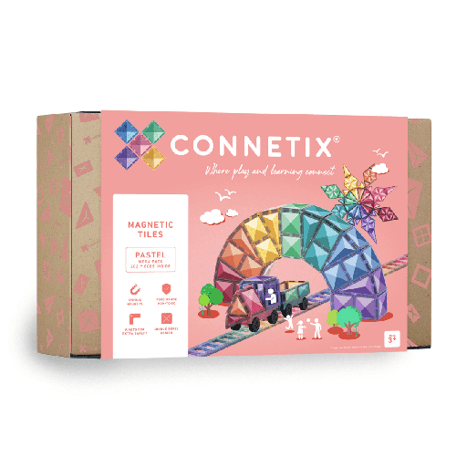 [144348133] Connetix Tiles 202 Piece Pastel Mega Pack magneetblokken