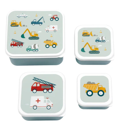 [145412943] A Little Lovely Company lunch & snack box set Voertuigen