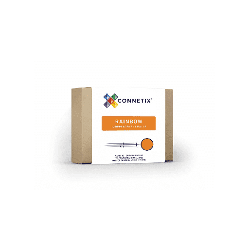 [146055060] Connetix Tiles Ball Run ballen Rainbow 12 stuks
