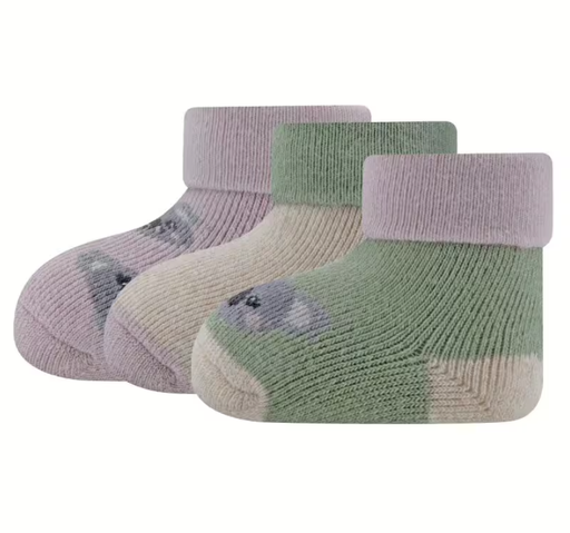 [482728] KOUSEN, met omslag, one size, Newborn, rosenrauch/salbei/beige, roze/groenecru, girls, koala, 3 paar, kousen