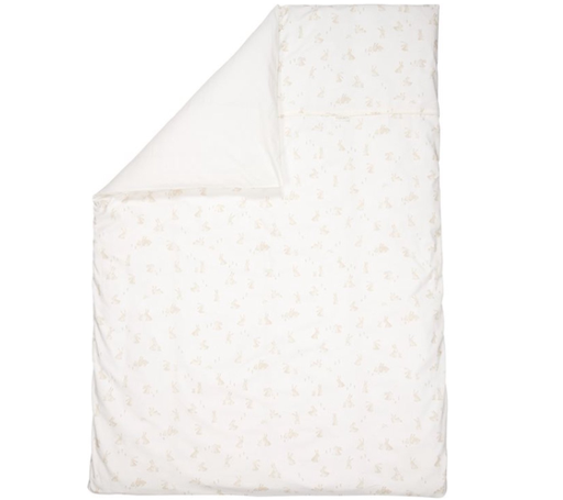 [469765] DONSOVERTREK, 100x140, Newborn Naturals, baby bunny, wit/ecru, aop konijntjes, katoen, +sloop, vr babybed