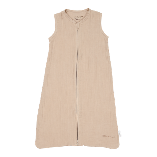 [469774] SLAAPZAK, 70cm, beige, Newborn Naturals, ecru, zonder mouwen, uni, hydrofiel katoen, klassiek model, zomer