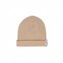 [464087] MUTS, Seersucker, beige, M:50-68, 0-6 m , boys/girls, bruin, Beanie, uni/plooien , bolmodel/geboortemuts, katoen