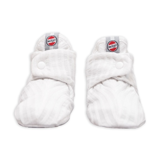 [464092] Lodger | Babyslofjes Slipper Seersucker Katoen Cloud Dancer 0-3m