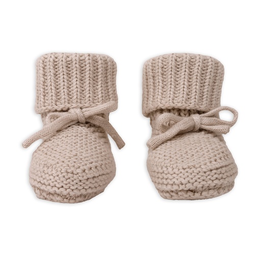 [464366] SCHOENEN, Slipper Knit Cotton,0-6m,birch , boys/girls, parkschoentjes, ecru, uni katoen