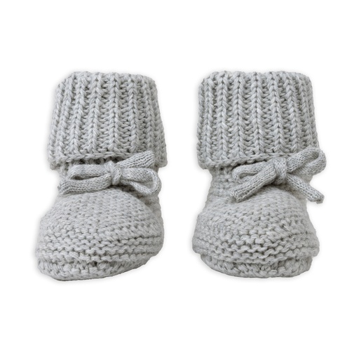 [464368] SCHOENEN, Slipper Knit Cotton,0-6m,steel , boys/girls, parkschoentjes, grijs, uni, katoen