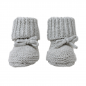 [464368] SCHOENEN, Slipper Knit Cotton,0-6m,steel , boys/girls, parkschoentjes, grijs, uni, katoen