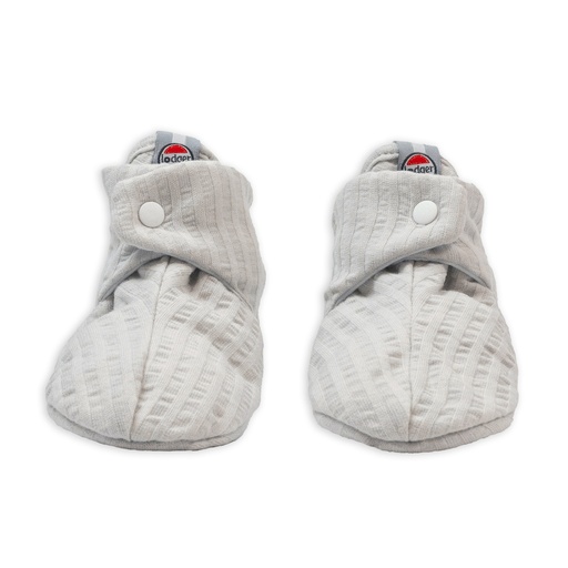 [464927] Lodger | Babyslofjes Katoen Slipper Seersucker Steel 0-3M