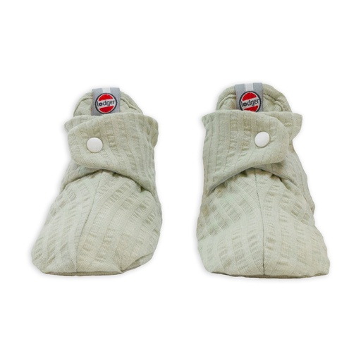 [464928] SCHOENEN, Seersucker, 0-3m, silk, boys/ girls, Slipper, parkschoentjes, groen, uni/plooien, drukknopen, 100%katoen