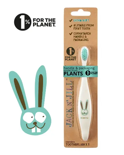 [366228] GEWONE TANDENBORSTEL, bunny, Bio Toothbrush, wit/groen, Bio Toothbrush, 1 stuk(s), tandverzorging