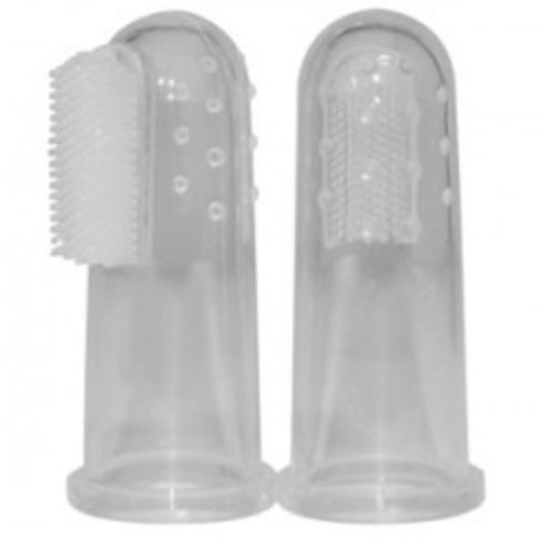 [366242] VINGER TANDENBORSTEL, Stage One, transp, Silicone Finger Brush, in etui, v 6-12m , 2 stuk(s), tandverzorging