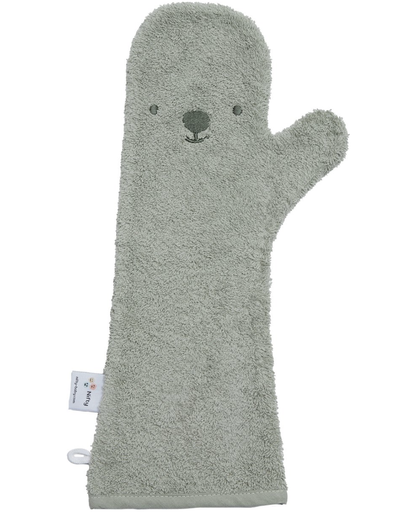 [486388] Nifty | Washandje Bear Baby Shower Glove Olive Groen