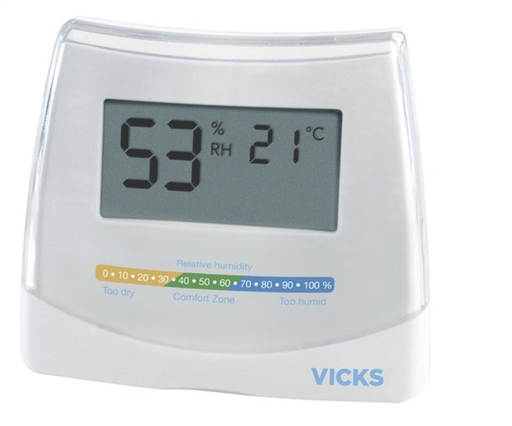 [258523] Vicks | Kamerthermometer Digitaal Hygrometer & Thermometer LCD Scherm Wit