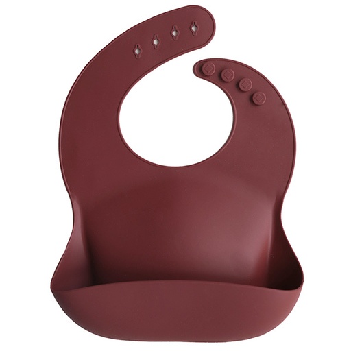 [376457] SLABBETJE, arabian spice, rood, uni, drukknopensluiting, silicone, 24x26cm, met kruimelvanger, waterdicht, 1 stuk(s)