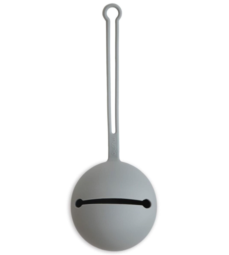 [401009] FOPSPEENHOUDER, stone, grijs, uni, silicone, met bevestigingsclip, vr 2 fopspe(e)n(en)