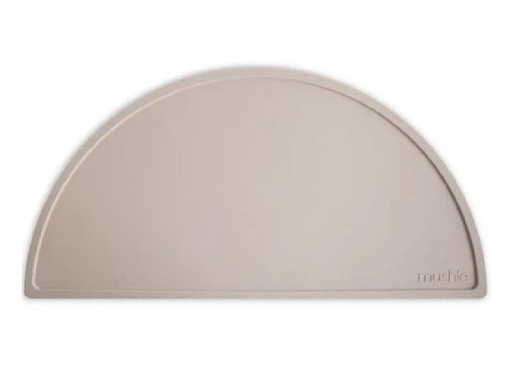 [401018] PLACEMAT, shifting sand, ecru, uni, halfrond, silicone, waterafstotend, 1 stuk(s)