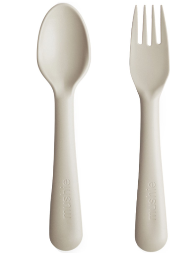 [406385] LEPEL/VORK, Fork & Spoon, ivory, ecru, uni, 2 delig, bestek