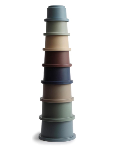 [409377] STAPELPYRAMIDE, Stacking Cups, forrest, multikleur, uni, kunststof, vanaf 0 maand, educatief speelgoed