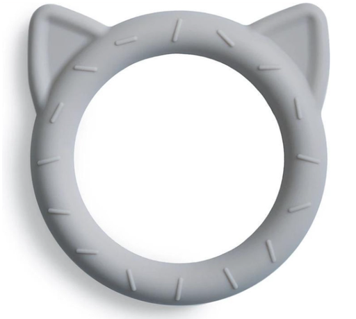 [409480] BIJTRING, Teether cat, stone, grijs, uni, siliconen, vanaf 0 maand