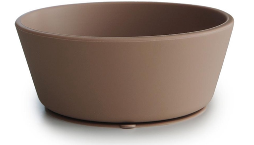 [413544] KOM, Bowl, rond, natural, bruin, uni, silicone, met zuignap, 1 stuk(s), bord