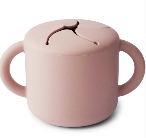 [414001] BEWAARPOTJE, Snack cup, cloudy mauve, paars, siliconen, 1x400ml, de gleuven in deksel voorkomen dat snacks eruit vallen