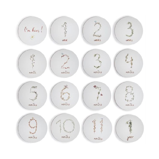 [429330] MIJLPAALKAARTEN, Milestone Cards, diameter 11cm, 16 stuks