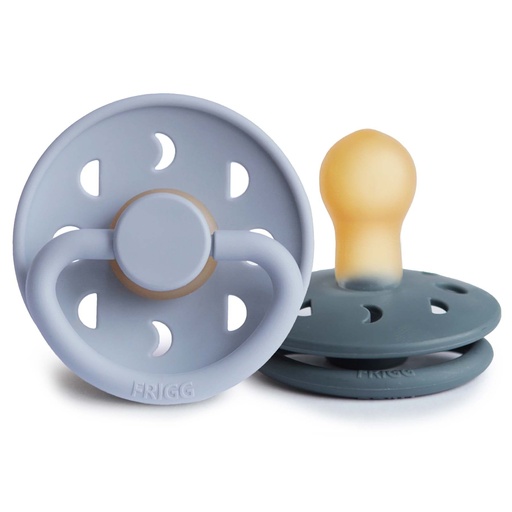 [451778] Frigg | Fopspeen Moon Ortho/Physio Latex Powder Blue/Slate T1 0-6m 2-pack