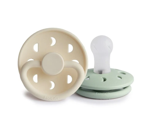 [451824] Frigg | Fopspeen Moon Ortho/Physio Siliconen Speen Cream/Sage T1 0-6m 2-pack