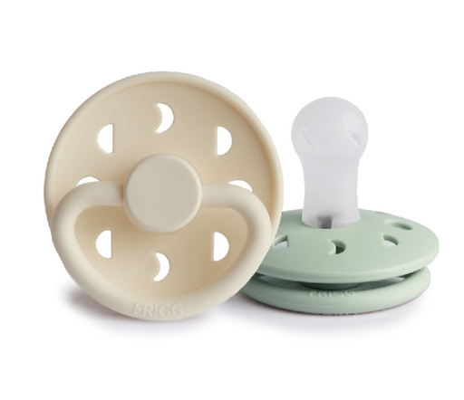 [451833] FOPSPEEN, Moon, 6-18m, o/p, sil, cream/ sage, siliconen speen, ortho/physio, T2, 2 stuk(s)