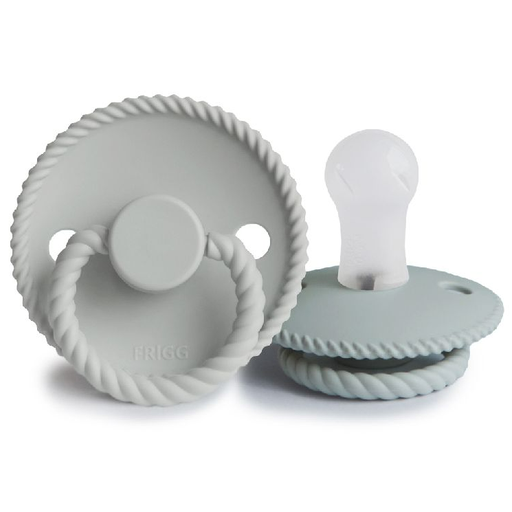 [451855] FOPSPEEN, Rope, 0-6m, o/p, sil, french gray/silver gray, siliconen speen, ortho/physio, T1, 2 stuk(s)